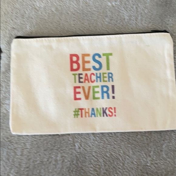 unbranded Other - Best Teacher Ever! Thanks canvas pencil case Nwot